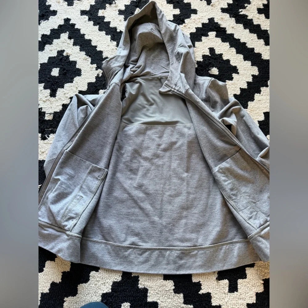 lululemon athletica Gray Full‑Zip Hooded Jacket